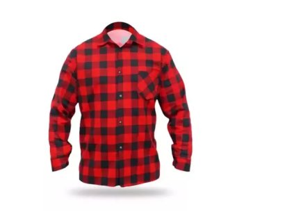 Dedra BH51F1-M Flanelová košeľa červená, veľkosť M, 100% bavlna