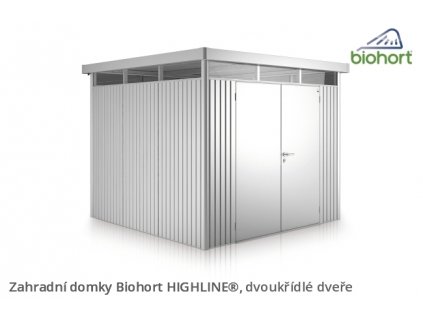 Biohort Zahradní domek HIGHLINE® H2, stříbrná metalíza