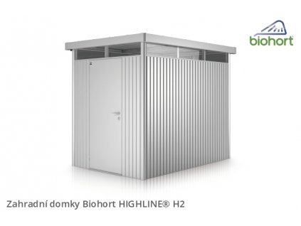 Biohort Zahradní domek HIGHLINE® H2, stříbrná metalíza