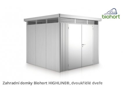 Biohort Zahradní domek HIGHLINE® H3, stříbrná metalíza