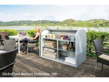 Biohort Úložný box StoreMax® 160, tmavě šedá metalíza