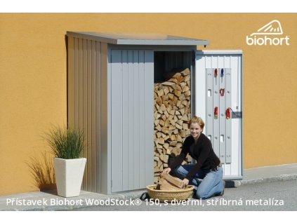 Biohort Dveřní set WoodStock® 150, stříbrná metalíza