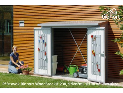 Biohort Dveřní set WoodStock® 230, stříbrná metalíza