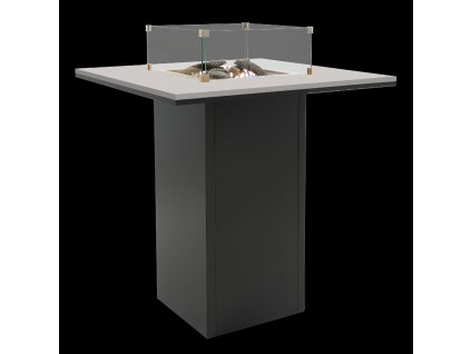 5980100 Cosiloft 100 bar table black grey with glass set