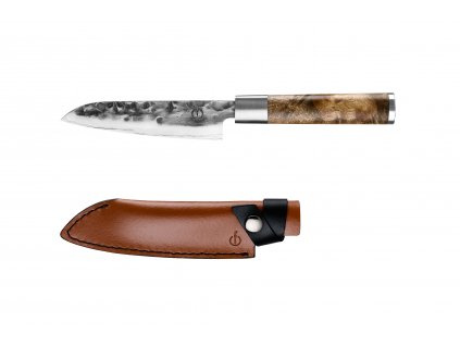 Nůž Santoku 14cm koženým pouzdrem VG10