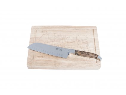 Nôž Santoku s prkénkem Laguiole Luxury