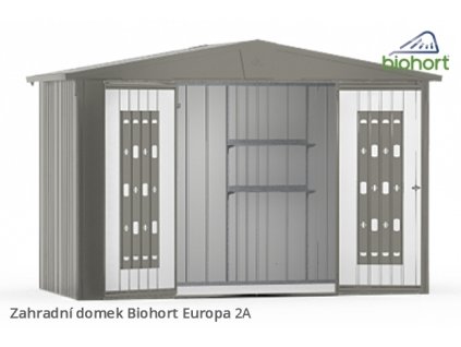 Biohort Zahradní domek EUROPA 2A, šedý křemen metalíza