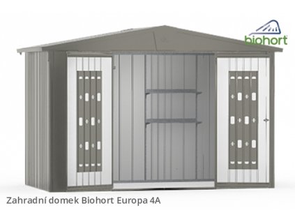 Biohort Zahradní domek EUROPA 4A, šedý křemen metalíza