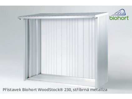 Biohort Zadní stěna WoodStock® 230, stříbrná metalíza