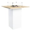 5980120 Cosiloft 100 bar table white teak with glass set