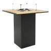 5980110 Cosiloft 100 bar table black teak with glass set