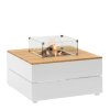 5981010 Cosipure 100 white teak glass set M side