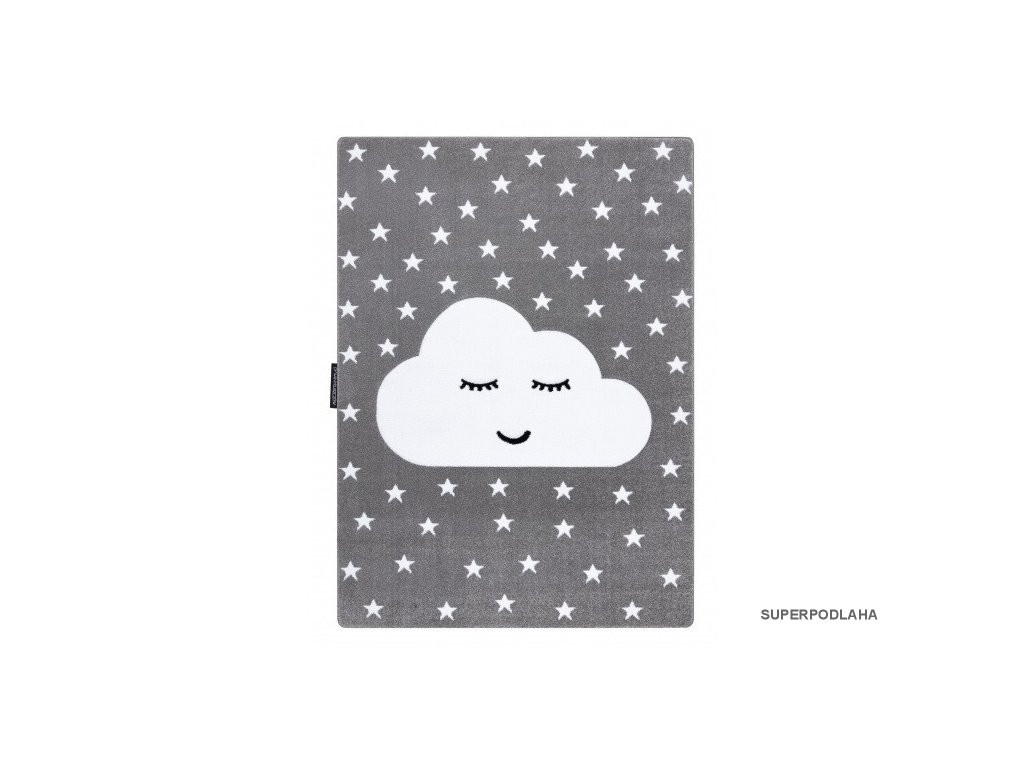 Dětský kusový koberec Petit Cloud stars grey - SUPERPODLAHA.CZ