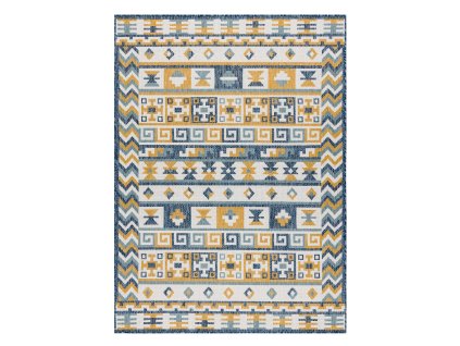 Kusový koberec Cooper Sisal Aztec 22218 ecru/navy