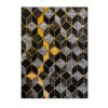 Kusový koberec Gloss 400B 86 3D geometric black/gold