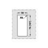 Hranatý úchyt DVX Square 200mm Elox nerezi