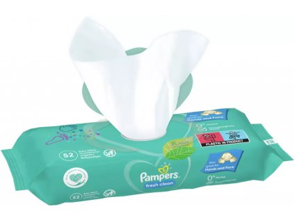 PAMPERS Fresh Clean Baby Wipes 52 ks Detské vlhčené obrúsky