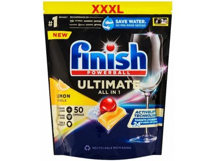 Finish Ultimate All in 1 Lemon Sparkle 50 ks Tablety do umývačky