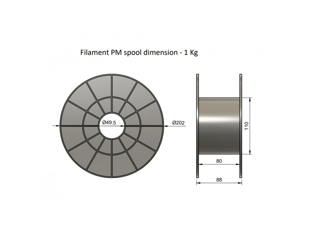 Filament PM - PLA - Beige (Beige) - 1.75mm - 1 Kg