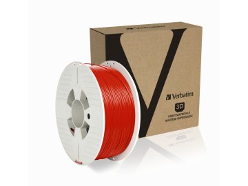 Verbatim PET G 1.75mm Red Angled+Product