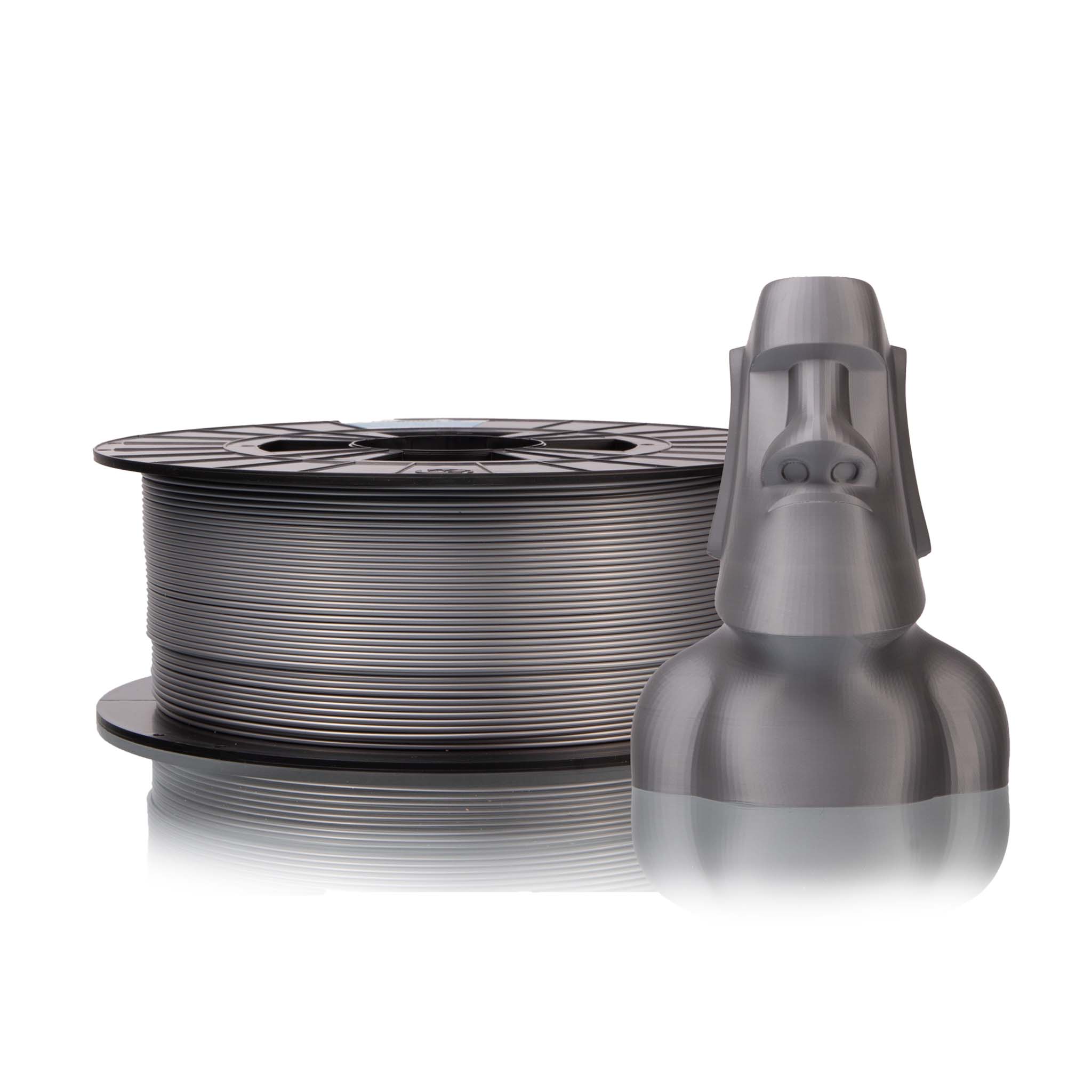 Filament PM PLA stříbrná Hmotnost návinu: 2 kg, Průměr struny: 1.75 mm