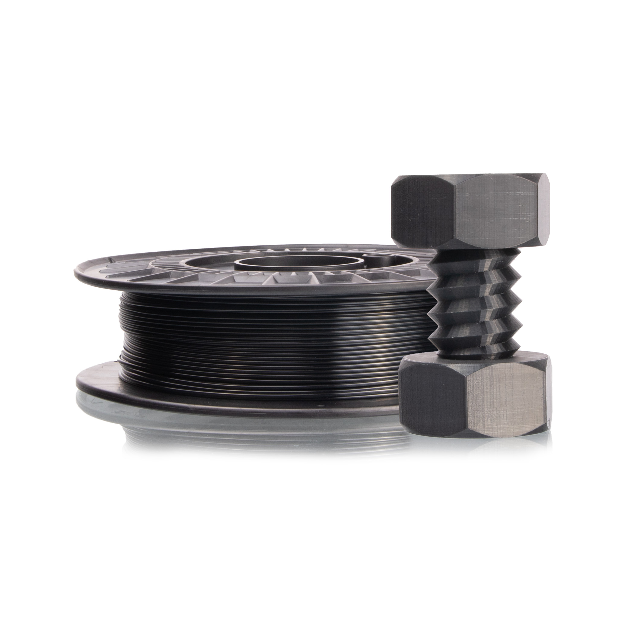 Filament PM PETG transparentní černá Hmotnost návinu: 0.5 kg, Průměr struny: 1.75 mm