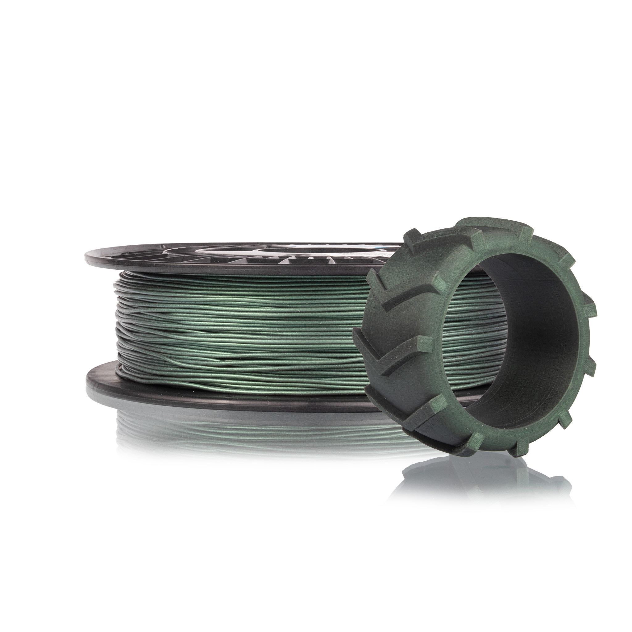 Filament PM TPE 88 RubberJet Flex metalická zelená Hmotnost návinu: 0.5 kg, Průměr struny: 1.75 mm