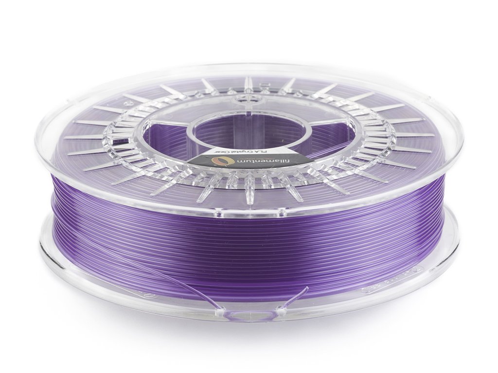 PLA Crystal Clear Amethyst Purple Hmotnost návinu: 0.75 kg, Průměr struny: 1.75 mm