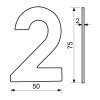 Nerezové číslo v plochém „2D“ provedení RICHTER RN.75L.2.CE