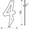 Hliníkové číslo v plochém „2D“ provedení RICHTER RN.105HR.4.AL.C