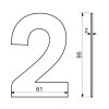 Nerezové číslo v plochém „2D“ provedení RN.95L.2.CE