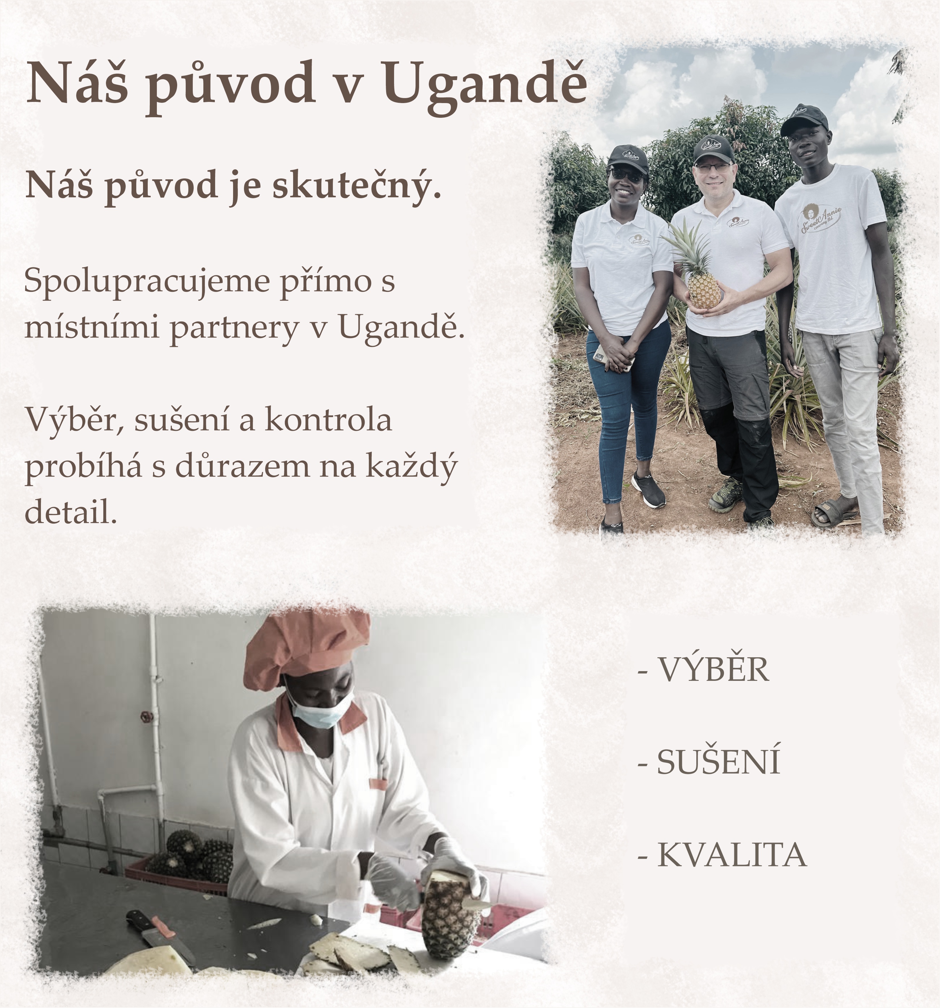 Sušený ananas, apple banán a jackfruit z Ugandy