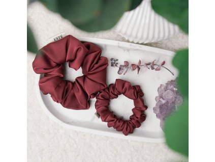 Hedvábná gumička vínová - SILKY WINE