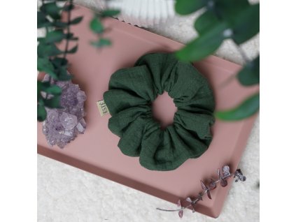 Mušelínová gumička khaki - MOSS