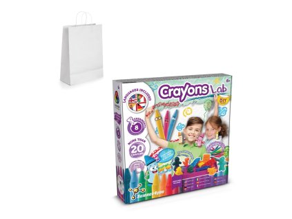 Crayon Factory Kit III. Vzdelávacia hra pre deti dodáva sa s darčekovou taškou z kraftového papiera (100 g/m²)