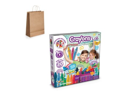 Crayon Factory Kit IV. Vzdelávacia hra pre deti dodáva sa s darčekovou taškou z kraftového papiera (115 g/m²)
