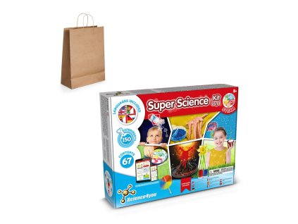 6 in 1 Super Science Kit III. Vzdelávacia hra pre deti dodáva sa s darčekovou taškou z kraftového papiera (115 g/m²)