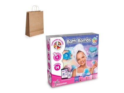 Bath Bombs Kit III. Vzdelávacia hra pre deti dodáva sa s darčekovou taškou z kraftového papiera (115 g/m²)