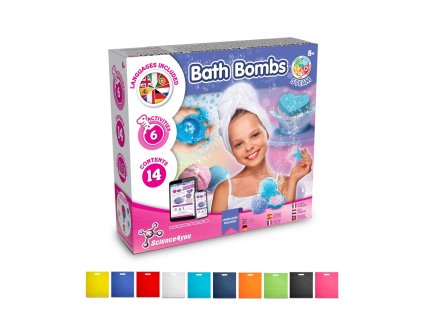 Bath Bombs Kit IV. Vzdelávacia hra pre deti dodáva sa s darčekovým vreckom z netkanej textílie (80 g/m²)