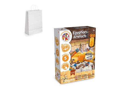 Ancient Egypt Excavation Kit II. Vzdelávacia hra pre deti dodáva sa s darčekovou taškou z kraftového papiera (90 g/m²), vyrobený z materiálu certifikovaného FSC™ a iných kontrolovaných materiálov v slonovinovej kosti