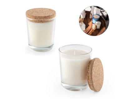 ZEN 180. Aromatická sviečka v sklenenom pohári s korkovým viečkom 180 g