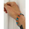 náramek Miyuki Tila orange blue