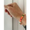 náramek Miyuki Tila orange green red