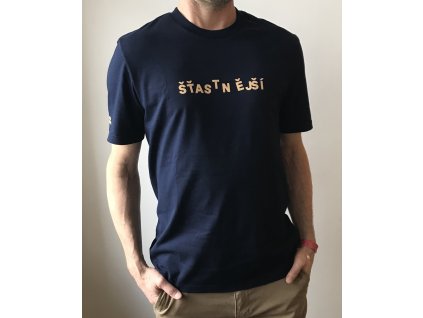 Triko pánské ŠŤASTNĚJŠÍ french navy