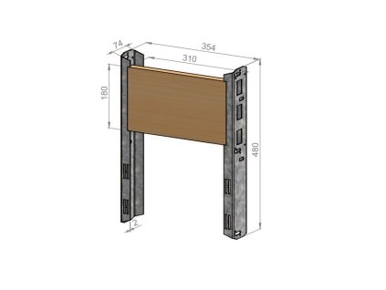 MHS UNI Box - montážní konzole / deska - umyvadlo / WT222