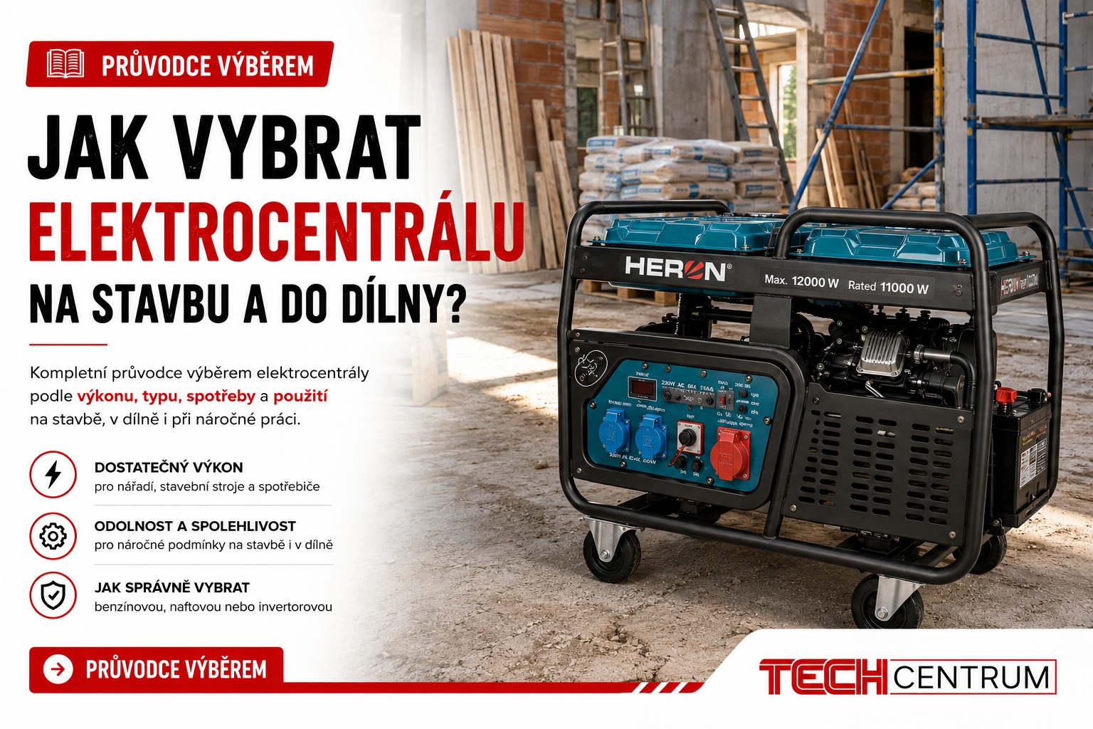 Jak vybrat elektrocentrálu na stavbu a do dílny: Kompletní průvodce výběrem podle výkonu, nářadí a použití