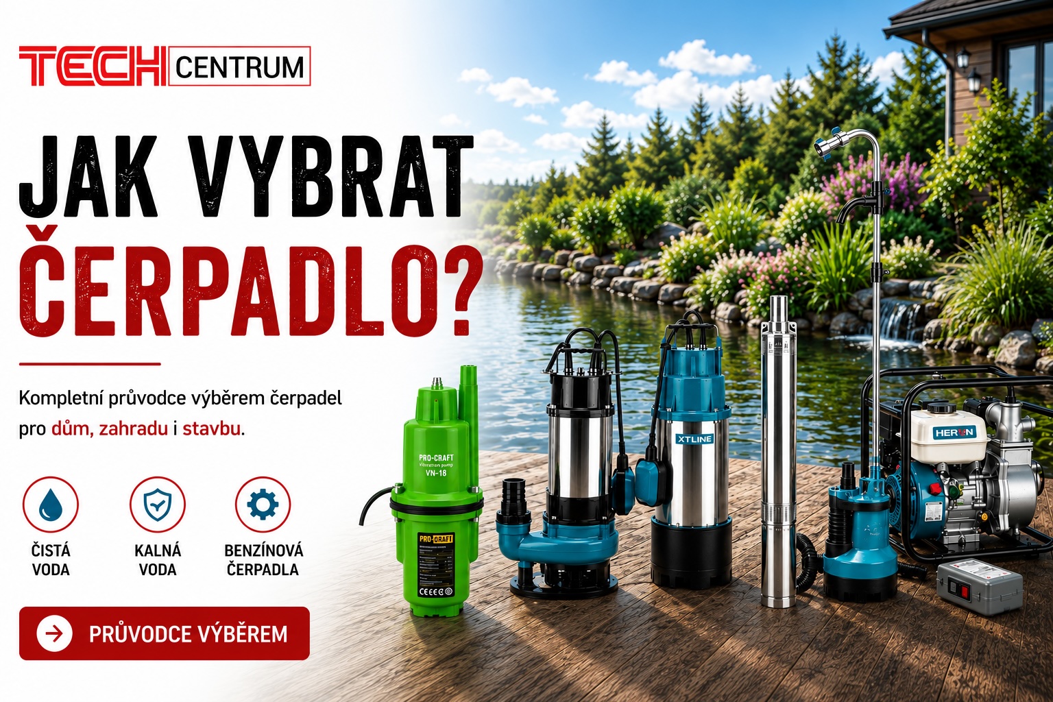 Jak vybrat správné čerpadlo: kompletní průvodce pro dům, zahradu i dílnu