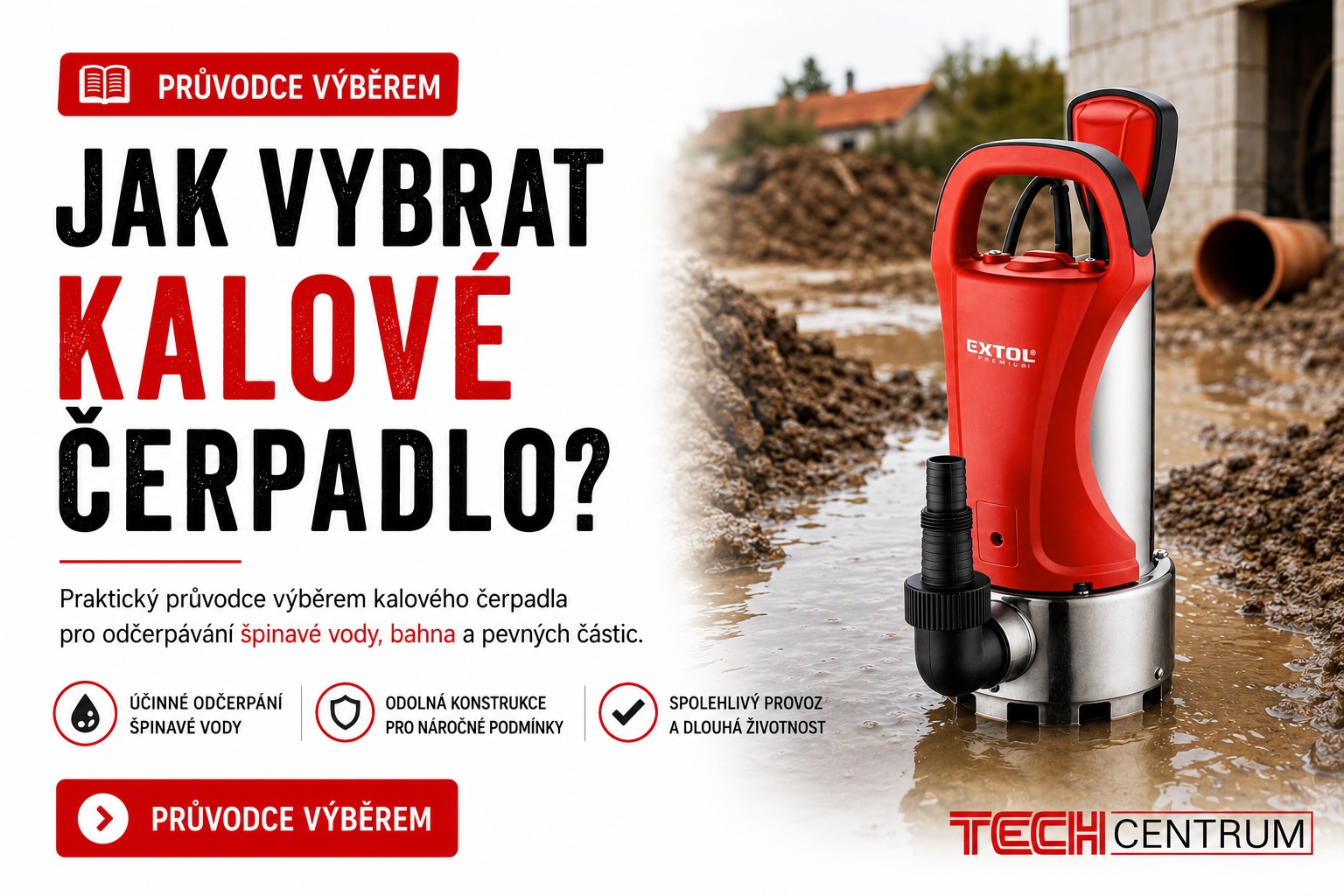 Jak vybrat kalové čerpadlo? Kompletní průvodce pro dům, zahradu, jímku, sklep i stavbu