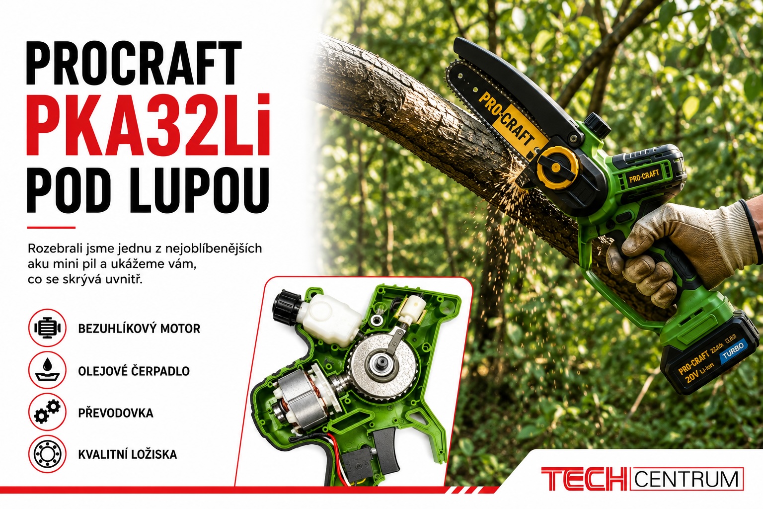 Procraft PKA32Li pod lupou: Rozebrali jsme jednu z nejoblíbenějších aku mini pil