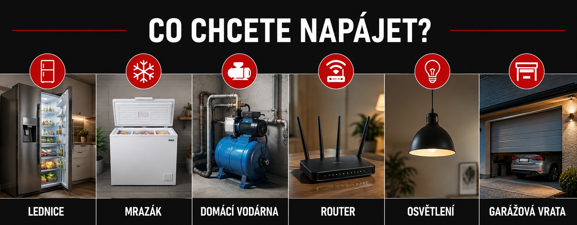 Co chcete napájet